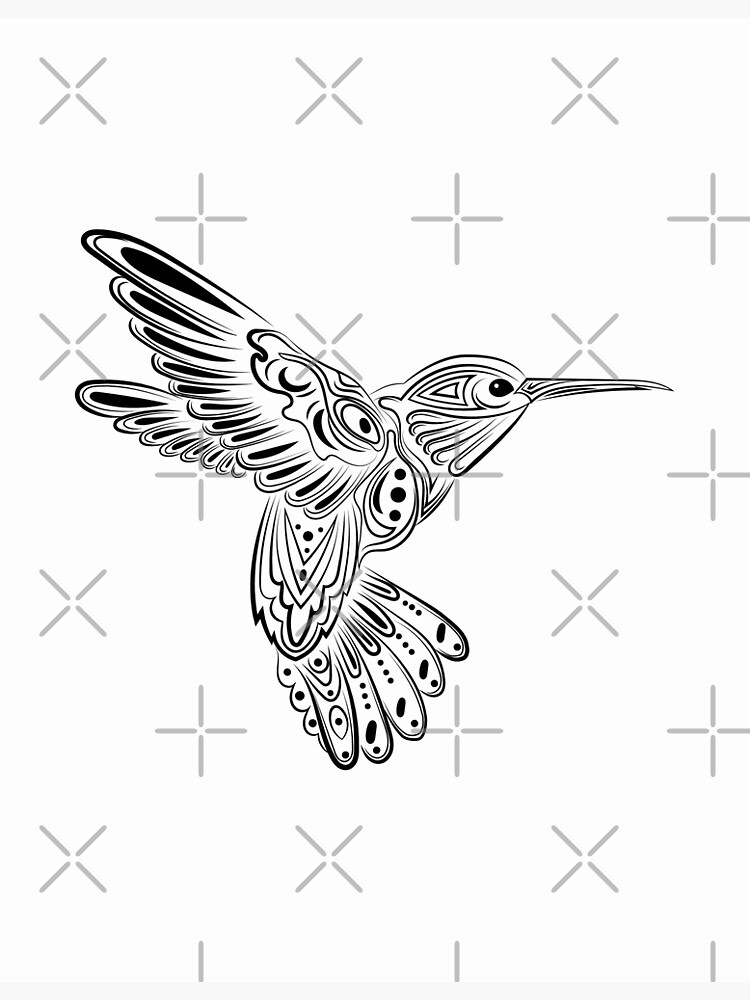 Poster for Sale avec l uvre Colibri noir et blanc de l