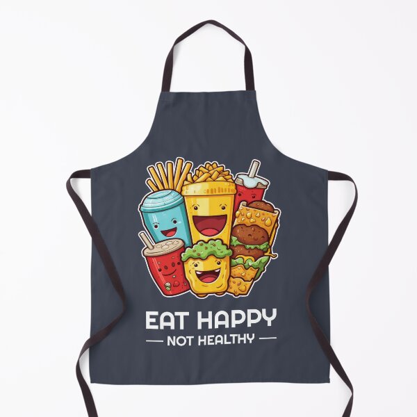 Item preview, Funny Cartoon Foods And Drinks Eat Happy Not Healthy designed and sold by xenami.