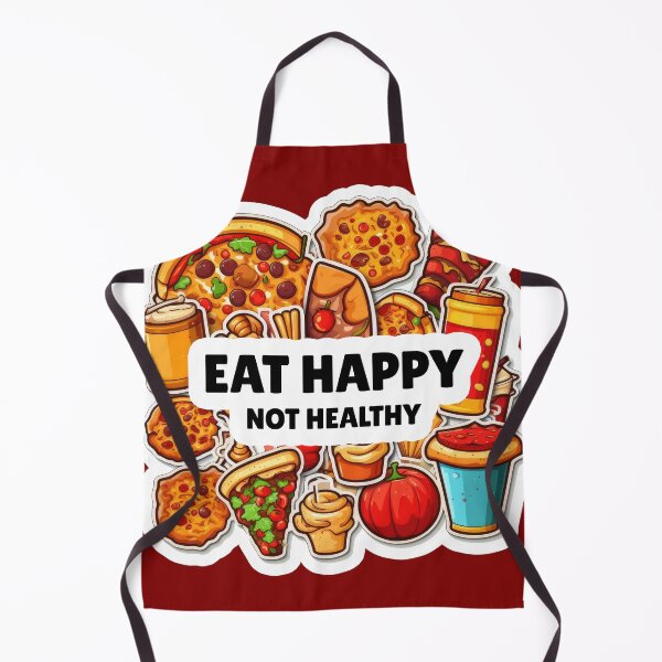 Item preview, Funny Cartoon Foods Drinks Pizza Eat Happy Not Healthy designed and sold by xenami.