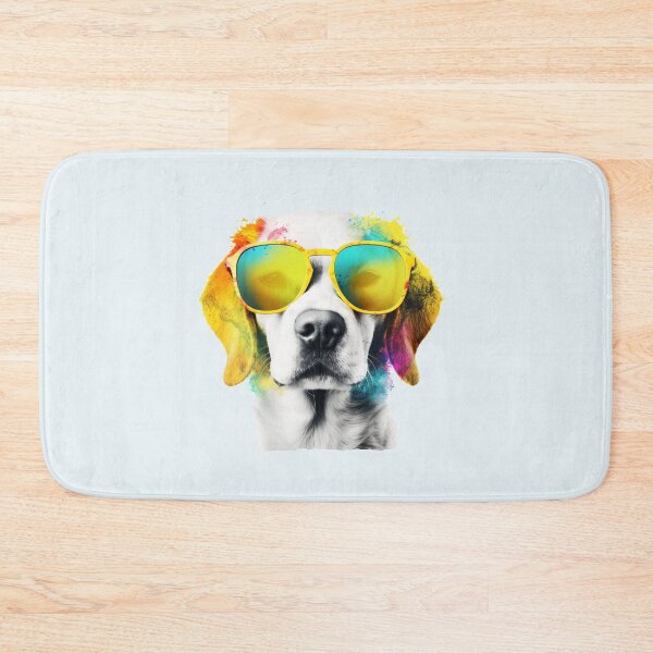 Item preview, Abstract Dog with yellow glasses - Cute Dog Paint - Little Dog Print - Gift Idea - Abstract painting - ErSa Solutions designed and sold by ErSaSolutions.