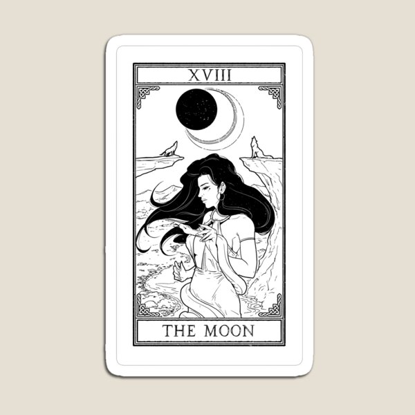 Aperçu de l'œuvre Tarot de Carrow - La Lune créée et vendue par CarrowBrown.