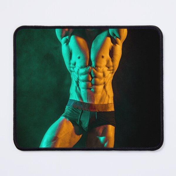 Item preview, Shirtless muscular young male bodybuilder wearing briefs designed and sold by Mercurius-M.