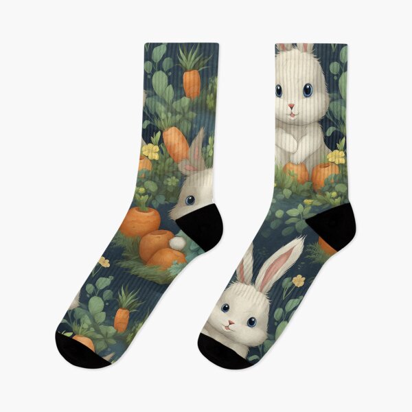 Aperçu de l'œuvre Un lapin qui mange une carotte dans un jardin créée et vendue par TheShadowD.