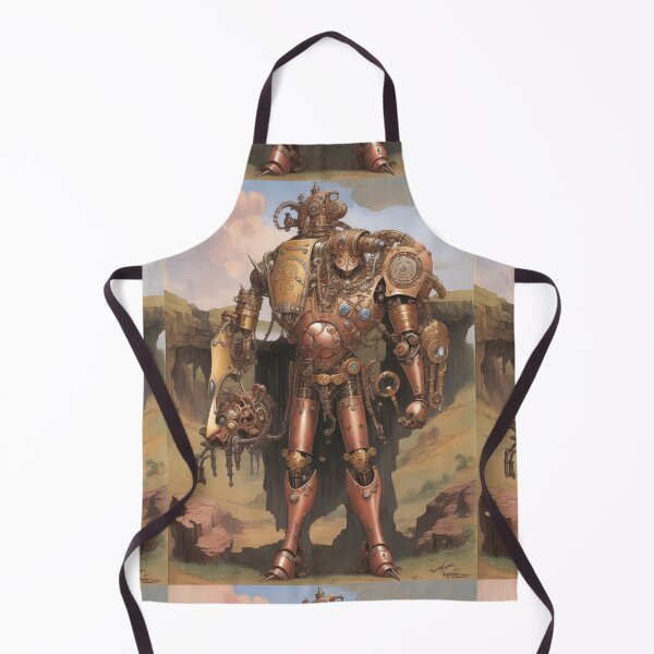 Aperçu de l'œuvre Cool, Steampunk Mecha Robot mechanical mech monster illustration art créée et vendue par Vintage Designs +.