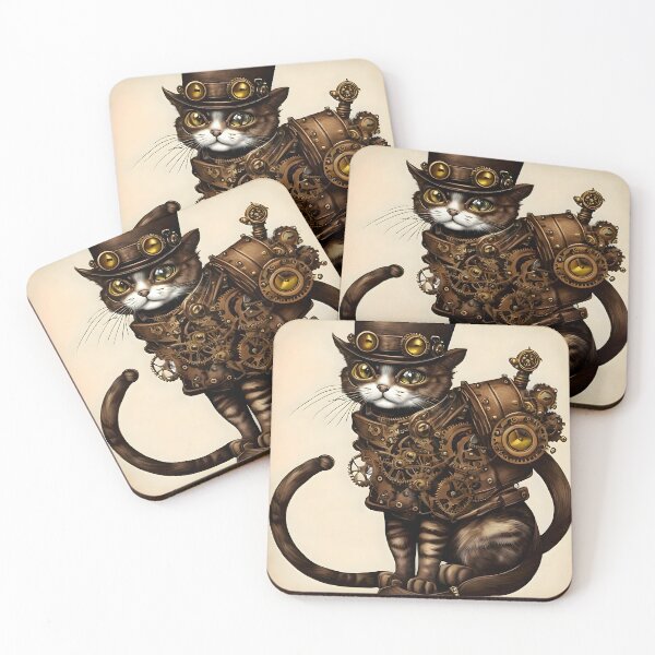 Item preview, Cute Steampunk Cat in a Mechanical Suit designed and sold by ArthurVandelay.