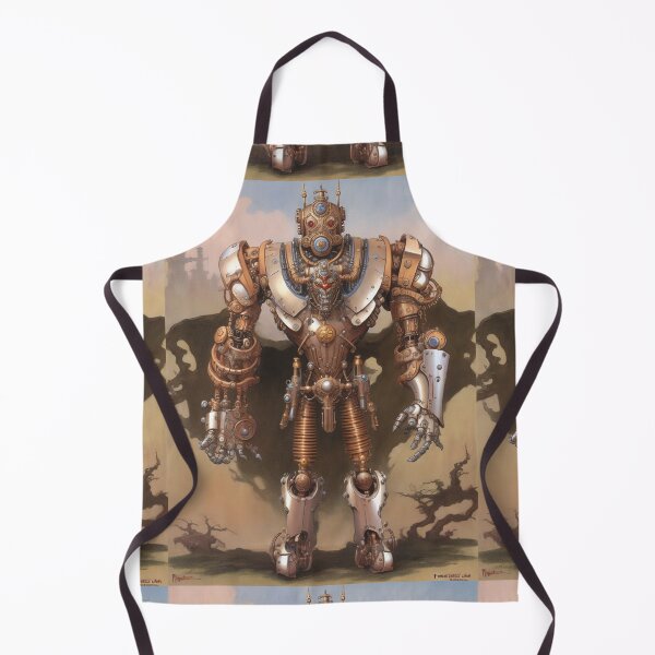 Aperçu de l'œuvre Cool, Steampunk Mecha Robot mechanical mech monster illustration art créée et vendue par Vintage Designs +.