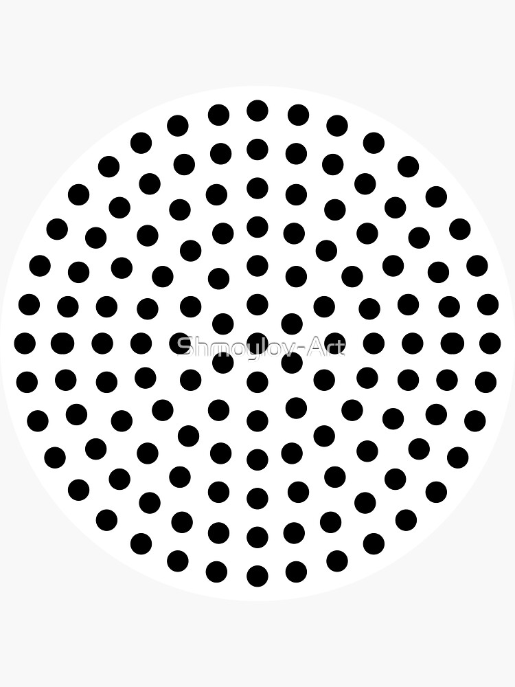 Thumbnail 3 of 3, Sticker, Black Dots Grille Pattern designed and sold by Shmoylov-Art.