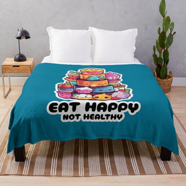 Item preview, Eat Happy Not Healthy With Funny Cartoon Food Of Cakes And Sweets designed and sold by xenami.