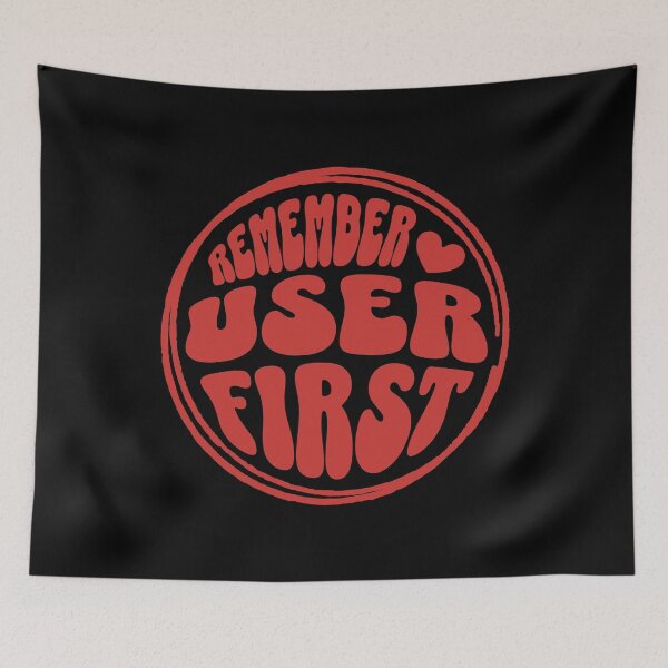 Item preview, Funny Saying User First UX/UI Designer Shirt designed and sold by knapst.