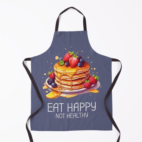 Item preview, Sweet Cute Cartoon Pancakes With Fruits On Plate Eat Happy Not Healthy designed and sold by xenami.