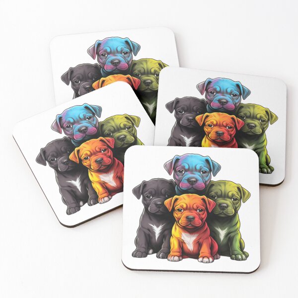 Item preview, Angelic, Colourful and Adoring Staffordshire Bull Terrier Puppies designed and sold by CatDogBin.