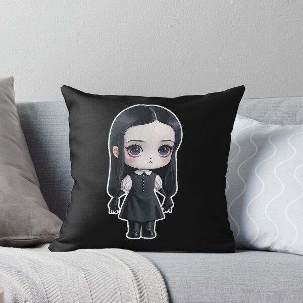 Item preview, Cute Dolly Wednesday Addams: calcomanía encantadora que muestra el estilo adorable y peculiar de Wednesday Addams, ¡perfecto para los fanáticos del personaje icónico! designed and sold by Koolzilla.