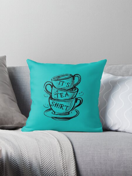 Tea time lovers T-shirt hoodie accessories cups and other items Throw Pillow