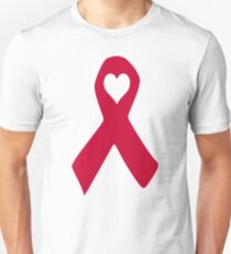 Aids ribbon heart Unisex T-Shirt