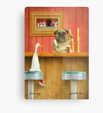 Will Bullas / art print / brew pug / humor / dog / duck Metal Print