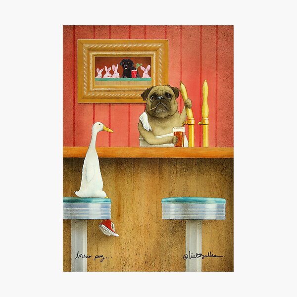 Item preview, brew pug... designed and sold by Will Bullas Studio.