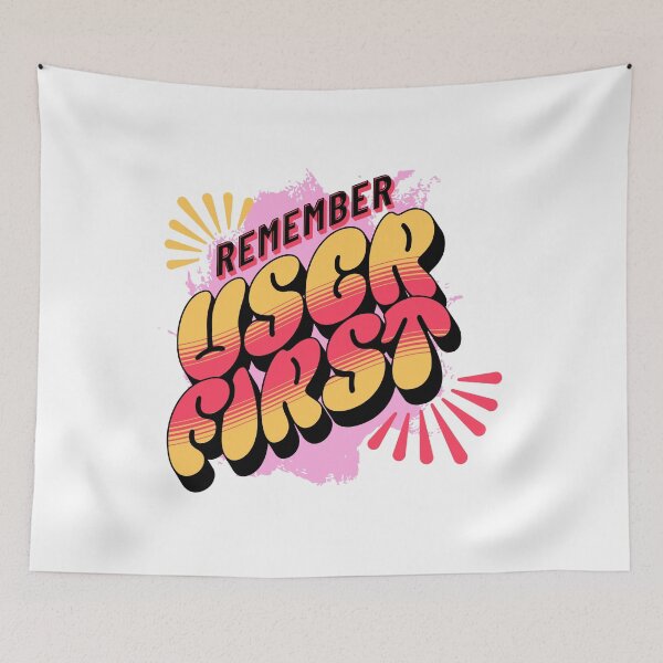 Item preview, Funny Quote Remember User First UX/UI Designer Shirt designed and sold by knapst.
