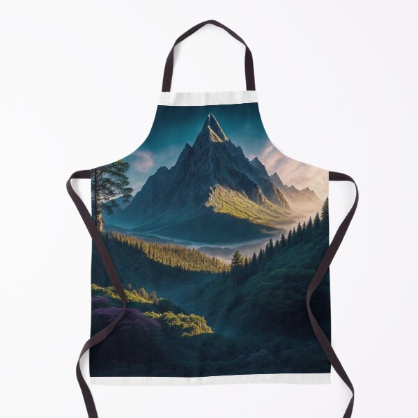 Item preview, A Majestic Mountain Rising from a Lush Forest, Creating a Harmonious Blend of Rugged Beauty and Verdant Tranquility, Ai Generated Art designed and sold by AiGens.
