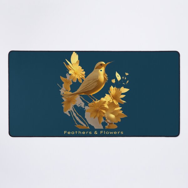 Item preview, Feathers & Flowers,Golden Bird,Hihi Bird designed and sold by iLOVECRAFT.