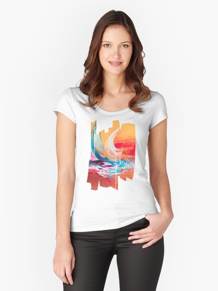 Aperçu 1 sur 3. T-shirt échancré avec l'œuvre Tandem créée et vendue par ElioraBousquet.