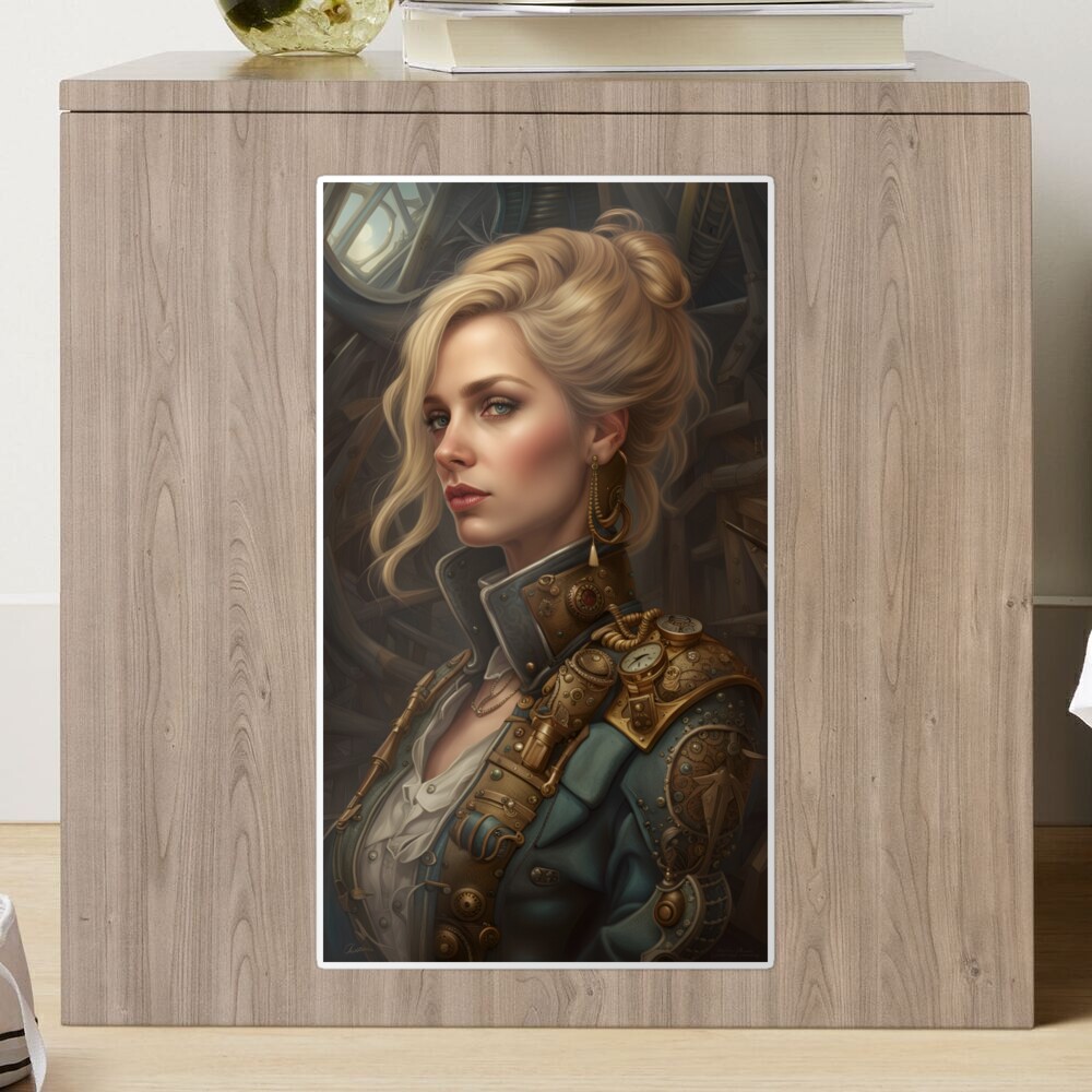 Beautiful Steampunk Lady in Fancy Uniform Sticker for Sale by Eliteijr