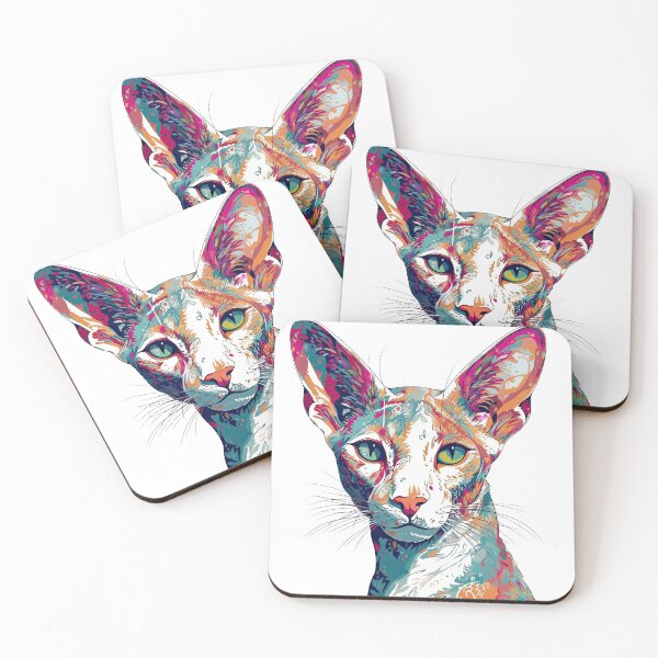Item preview, modern oriental shorthair artwork, personalized designs by Feline Forma designed and sold by DooodleGod.