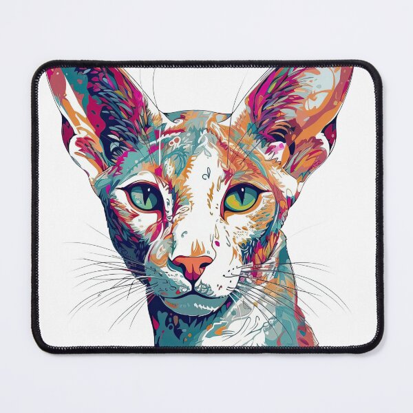 Item preview, modern oriental shorthair artwork, personalized designs by Feline Forma designed and sold by DooodleGod.