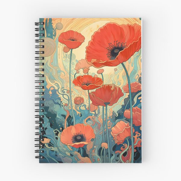 Item preview, artistic abstract poppies flower 02 designed and sold by UnaWu533.