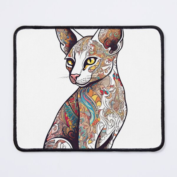 Item preview, modern oriental shorthair artwork, personalized designs by Feline Forma designed and sold by DooodleGod.