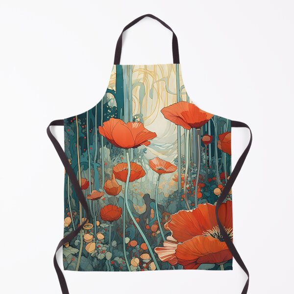 Item preview, artistic abstract poppies flower 03 designed and sold by UnaWu533.
