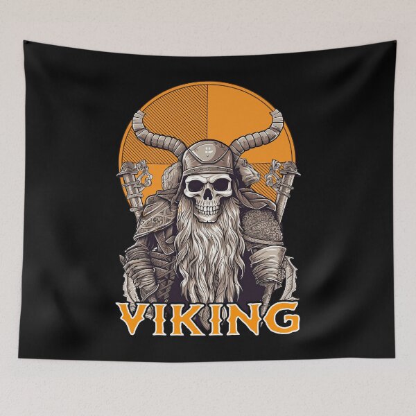 Item preview, Viking Warrior Skull - Norse Mythology Gift designed and sold by InkyGenies.