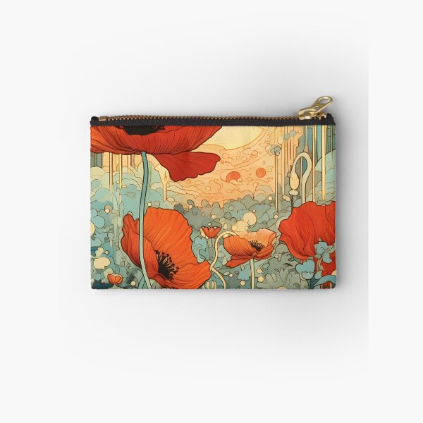 Item preview, artistic abstract poppies flower 04 designed and sold by UnaWu533.