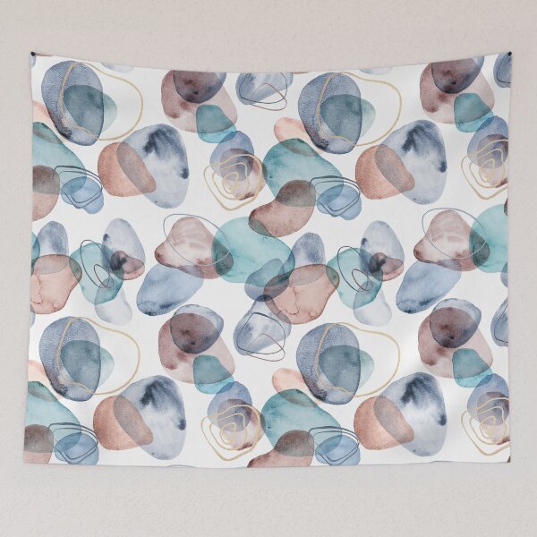 Item preview, Abstract watercolor stains forms multicolor seamless background designed and sold by olgersart.