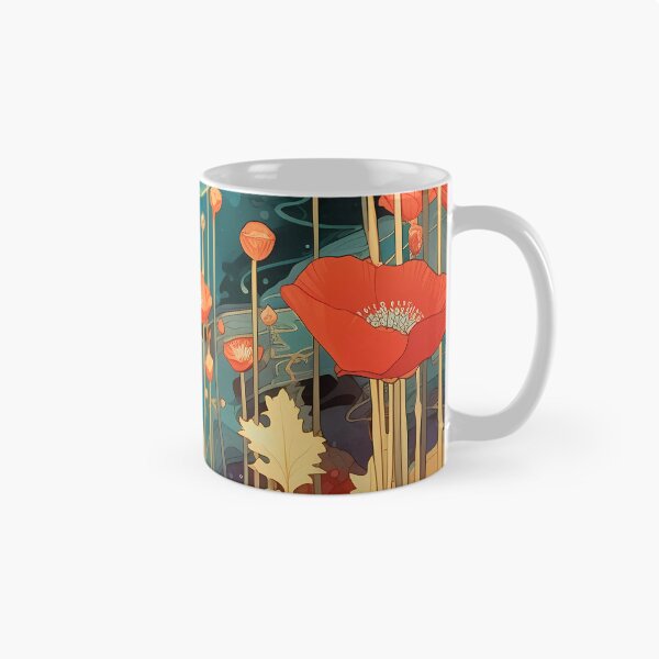 Item preview, artistic abstract poppies flower 06 designed and sold by UnaWu533.