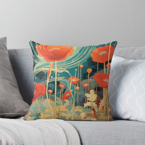 Aperçu de l'œuvre artistic abstract poppies flower 06 créée et vendue par UnaWu533.