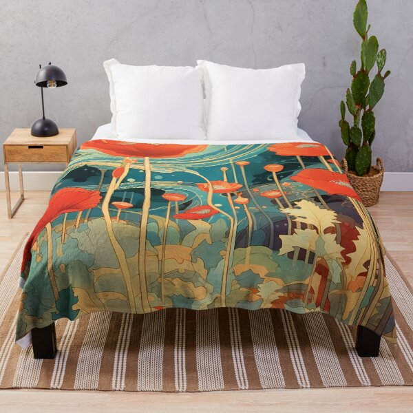 Item preview, artistic abstract poppies flower 06 designed and sold by UnaWu533.