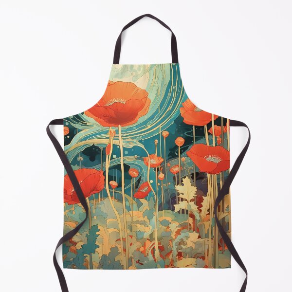 Item preview, artistic abstract poppies flower 06 designed and sold by UnaWu533.