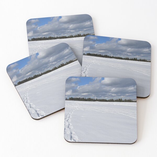 Item preview, Traces of snowshoes in a field designed and sold by Claude Laprise.