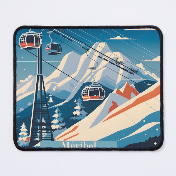 Item preview, Méribel Cable Car print, Vintage Travel Poster, Meribel Ski, Méribel Ski Lift, Skiing Art, Ski Gifts designed and sold by Jaged.