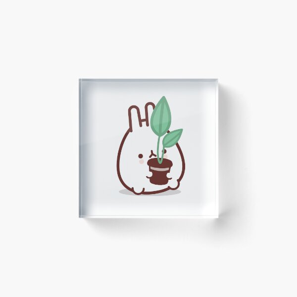 Item preview, Plant Loving Bunny - Cute Kawaii Bunny Holding Plant designed and sold by UnwindMoon.