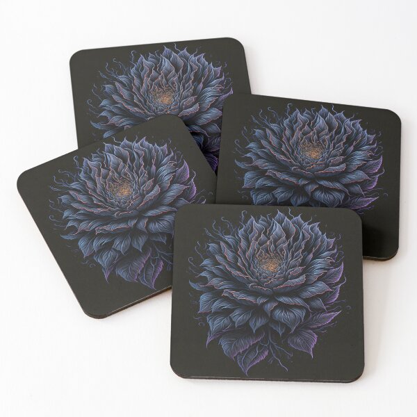 Item preview, Magic Black Ice Flowers designed and sold by SimpleWallArt.