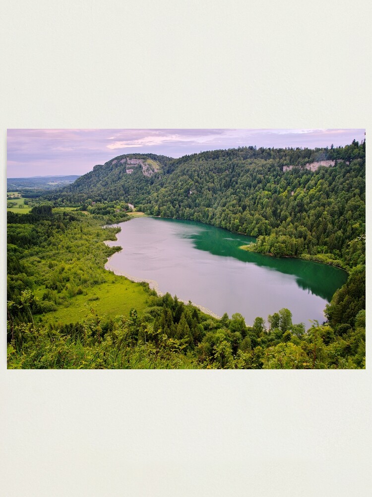 Thumbnail 1 of 3, Photographic Print, Dusk on Bonlieu lake designed and sold by patmo.