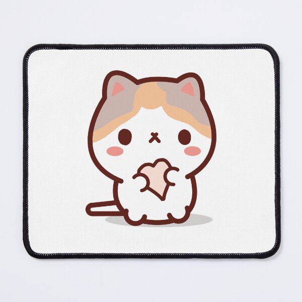 Item preview, Cute Cat, Hugging a Heart Kawaii Style designed and sold by UnwindMoon.