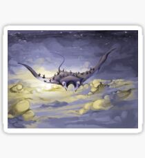 "Sky Ray and the Ants" - Digital Mixed Media Painting Sticker
