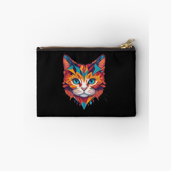 Item preview, Whimsical Whiskers - Symmetrical Colorful Cat Face designed and sold by kanjxtan.