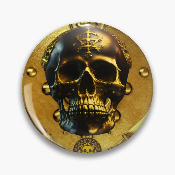 Item preview, Pirate Skull Golden Coin designed and sold by oldtimesss.