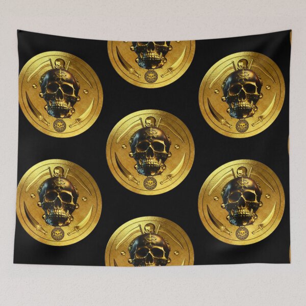 Item preview, Pirate Skull Golden Coin designed and sold by oldtimesss.