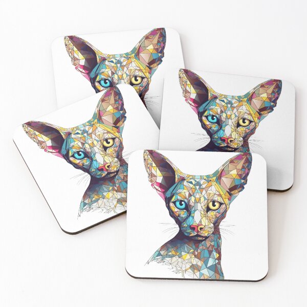 Item preview, Geoshort Cat Art: Oriental Shorthair Inspired Geometric Designs Authentic to Breed designed and sold by DooodleGod.