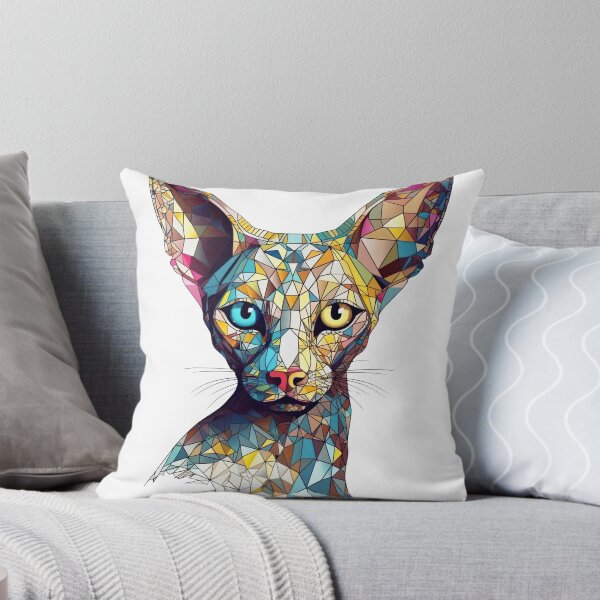Item preview, Geoshort Cat Art: Oriental Shorthair Inspired Geometric Designs Authentic to Breed designed and sold by DooodleGod.