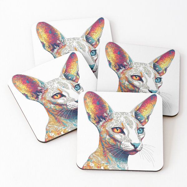 Item preview, WhimsiCats: Surreal Oriental Shorthair Cat Breed Apparel & Accessories with Vibrant Digital Art. designed and sold by DooodleGod.